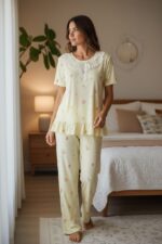 Sweet Orchard Three-Piece Pajama Set for Women - Image 3