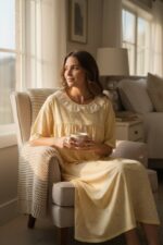 Soft Bloom Lace-Trim Nightdress for Women - Image 3