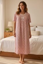 Meadow Grace Floral Midi Nightdress for Women - Image 5