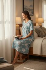 Serene Bloom Night Dress - Image 6