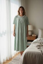 Serene Bloom Cotton Night Dress - Image 5