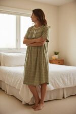 Serene Bloom Cotton Night Dress - Image 2
