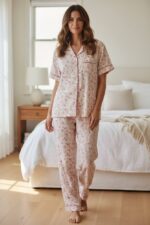 Women’s Floral Pajama Set – Soft Cotton Comfort Sleepwear - Image 2