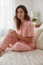 طقم بيجامة نسائي مطبوع - مجموعة بريميوم كومفورت كوليكشن