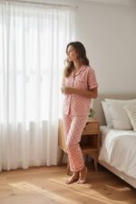⁦Women’s Printed Pajama Set – Premium Comfort Collection⁩ - الصورة ⁦2⁩