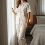 Pastel Bloom Comfort Lounge Set – 2PCS Floral Pajama Collection