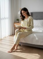 ⁦Soft Blossom Lounge Pajama Set – 2PCS Women’s Nightwear⁩ - الصورة ⁦3⁩