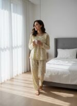 ⁦Soft Blossom Lounge Pajama Set – 2PCS Women’s Nightwear⁩ - الصورة ⁦4⁩