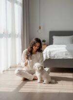 طقم بيجامة ناعم بأكمام طويلة بأكمام طويلة من قطعتين للنساء - ملابس نوم خفيفة الوزن قابلة للتنفس