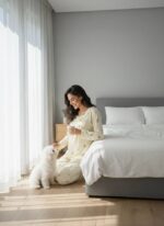 ⁦Soft Floral Long Sleeve 2-Piece Pajama Set for Women – Lightweight Breathable Nightwear⁩ - الصورة ⁦2⁩
