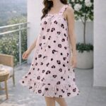 Women’s Night Dress with Hello Kitty Pattern – Soft Cotton Sleepwear