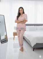 Cute Hearts & Characters Short Sleeve Pajama Set - Image 3