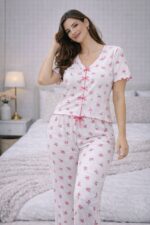 Rose Whisper Bow Pajama Set - Image 4