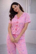 ⁦Sweet Hearts Bow Pajama Set⁩ - الصورة ⁦4⁩