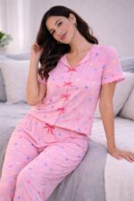 طقم بيجامة سويت هارتس على شكل عقدة حلوة