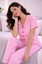 ⁦Sweet Hearts Bow Pajama Set⁩ - الصورة ⁦2⁩