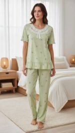 Lace Comfort 3-Piece Pajama Set – Soft Collection - Image 6