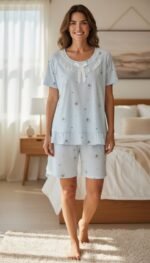 Lace Comfort 3-Piece Pajama Set – Soft Collection - Image 12