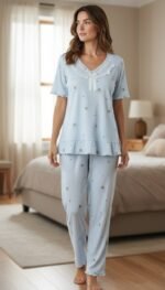 Lace Comfort 3-Piece Pajama Set – Soft Collection - Image 9
