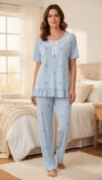 Sweet Lace Comfort 3-Piece Pajama Set – Heart Collection - Image 6
