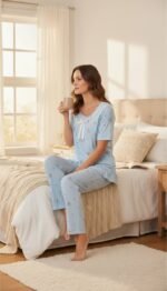 Sweet Lace Comfort 3-Piece Pajama Set – Heart Collection - Image 5