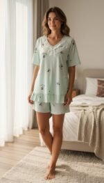 Panda Soft Lace 3-Piece Pajama Set – Cozy Collection - Image 9