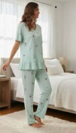Panda Soft Lace 3-Piece Pajama Set – Cozy Collection - Image 5