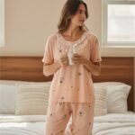 Panda Soft Lace 3-Piece Pajama Set – Cozy Collection
