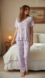 Panda Soft Lace 3-Piece Pajama Set – Cozy Collection - Image 7