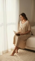 Elegant Lace Floral Night Dress – Soft Relax Collection - Image 3