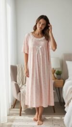 Soft Daisy Lace Night Dress – Elegant Comfort Collection - Image 3