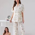 Floral Grace 3-Piece Cotton Pajama Set – Women's Lounge & Sleepwear