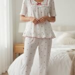 Sweet Heart Ruffle Pajama Set – Women's Soft Sleepwear