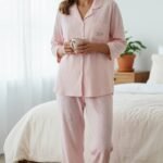 Premium Soft Button-Up Pajama Set – Women's Long Sleeve Lounge Wear