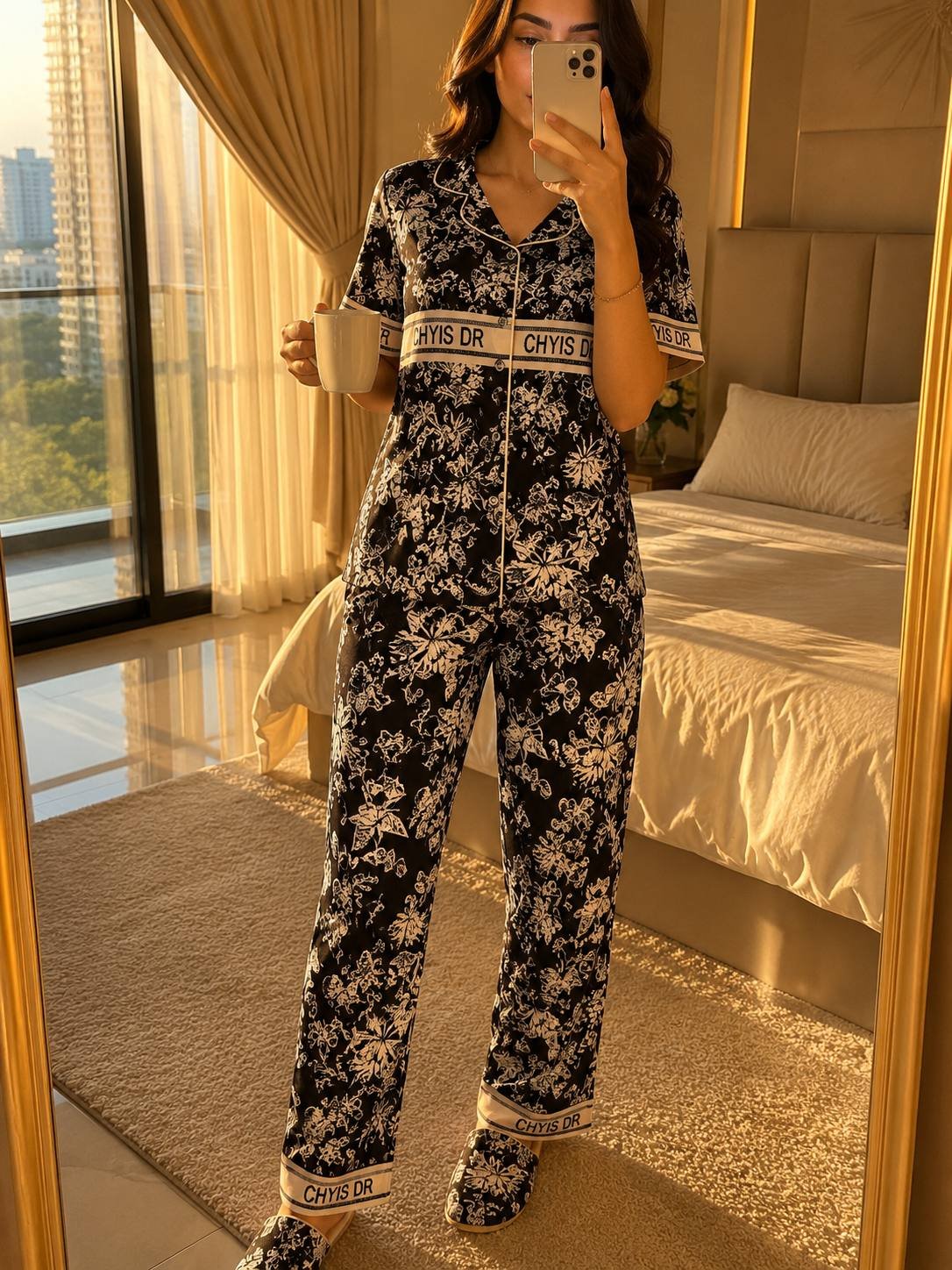 photo_2026-08-11_19-38-45 Midnight Floral Pajama Set - Image 1